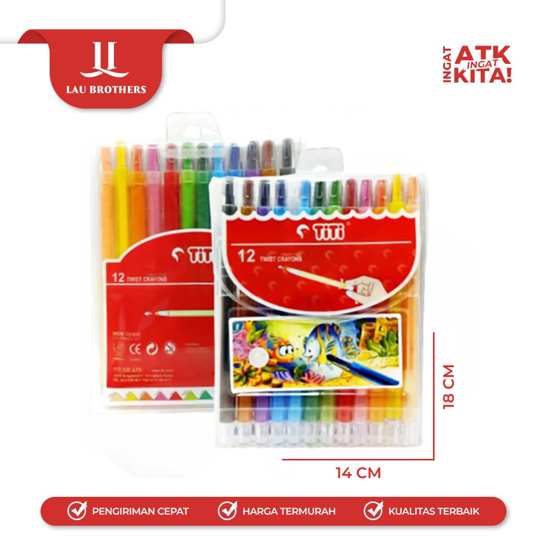 TITI KRAYON PUTAR/ CRAYON TWIST 12 TI-CP-12T (1SET) - Image 2