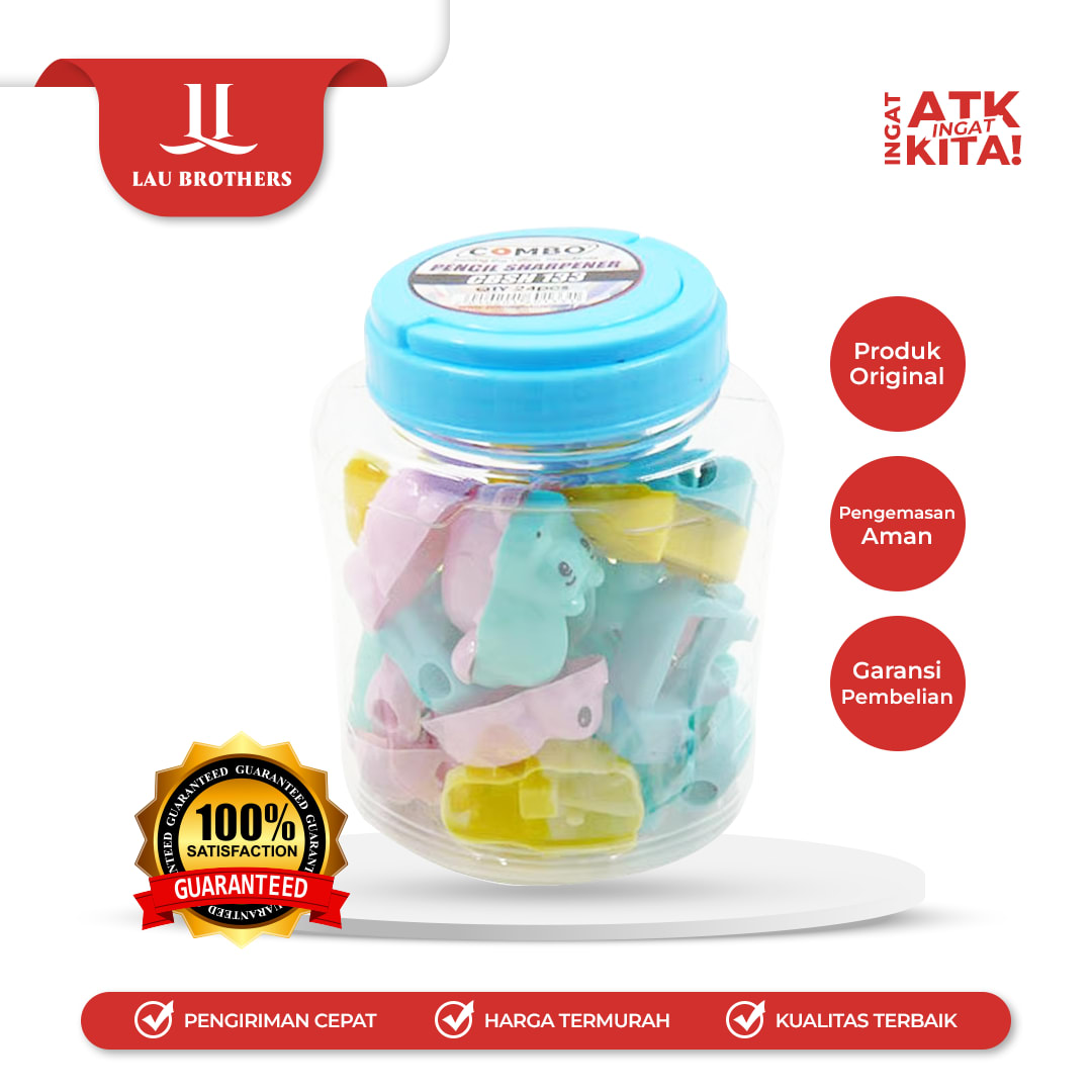 RAUTAN PENSIL TANGAN/ PENCIL SHARPENER COMBO CBSA 131 135 (1TOPLES/ 24PCS)