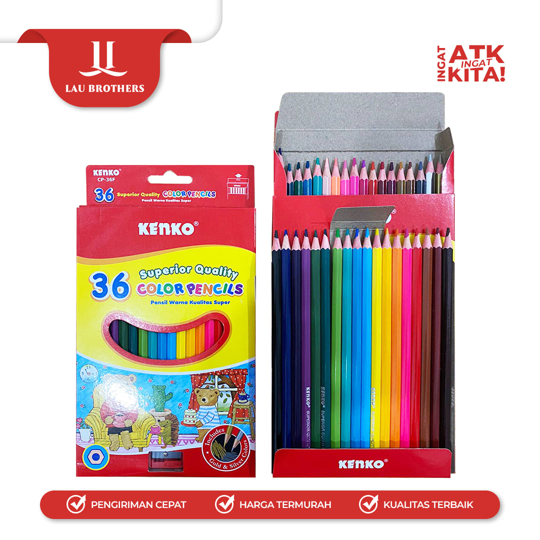 KENKO PENSIL WARNA/ COLOR PENCIL CP-36F (1SET) - Image 2
