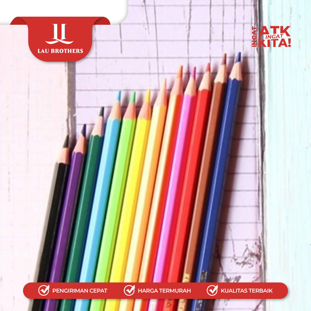 KENKO PENSIL WARNA/ COLOR PENCIL CP-12FNW NON WOOD (1SET) - Image 4