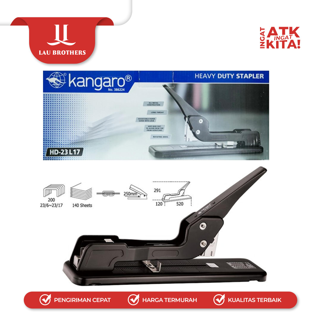 KANGARO STAPLER JILID/ HEAVY DUTY STAPLER HD-23L17 (1PC) - Image 2