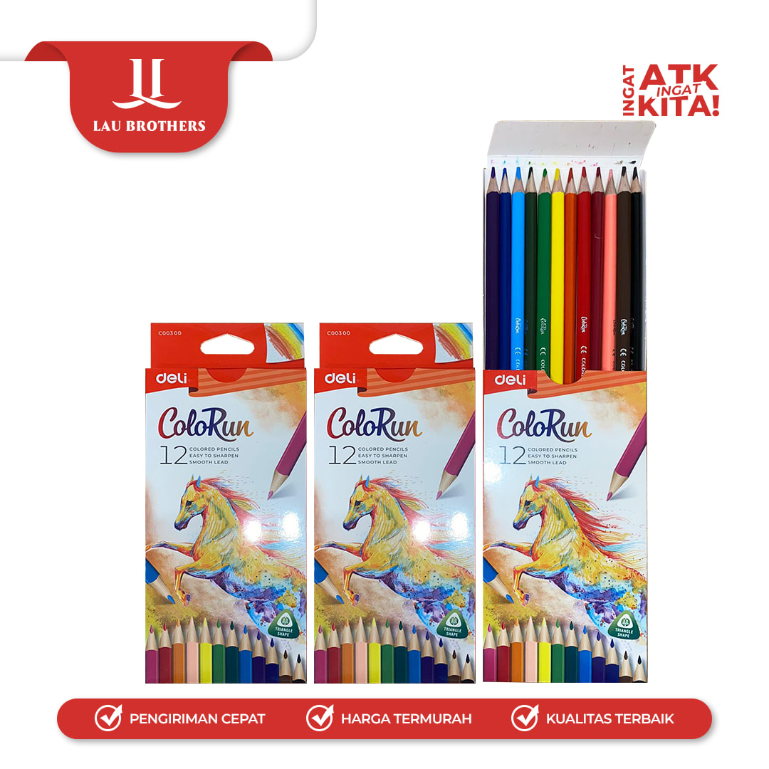 DELI PENSIL WARNA/ COLORED PENCIL 12 EC00300 (1SET) - Image 2