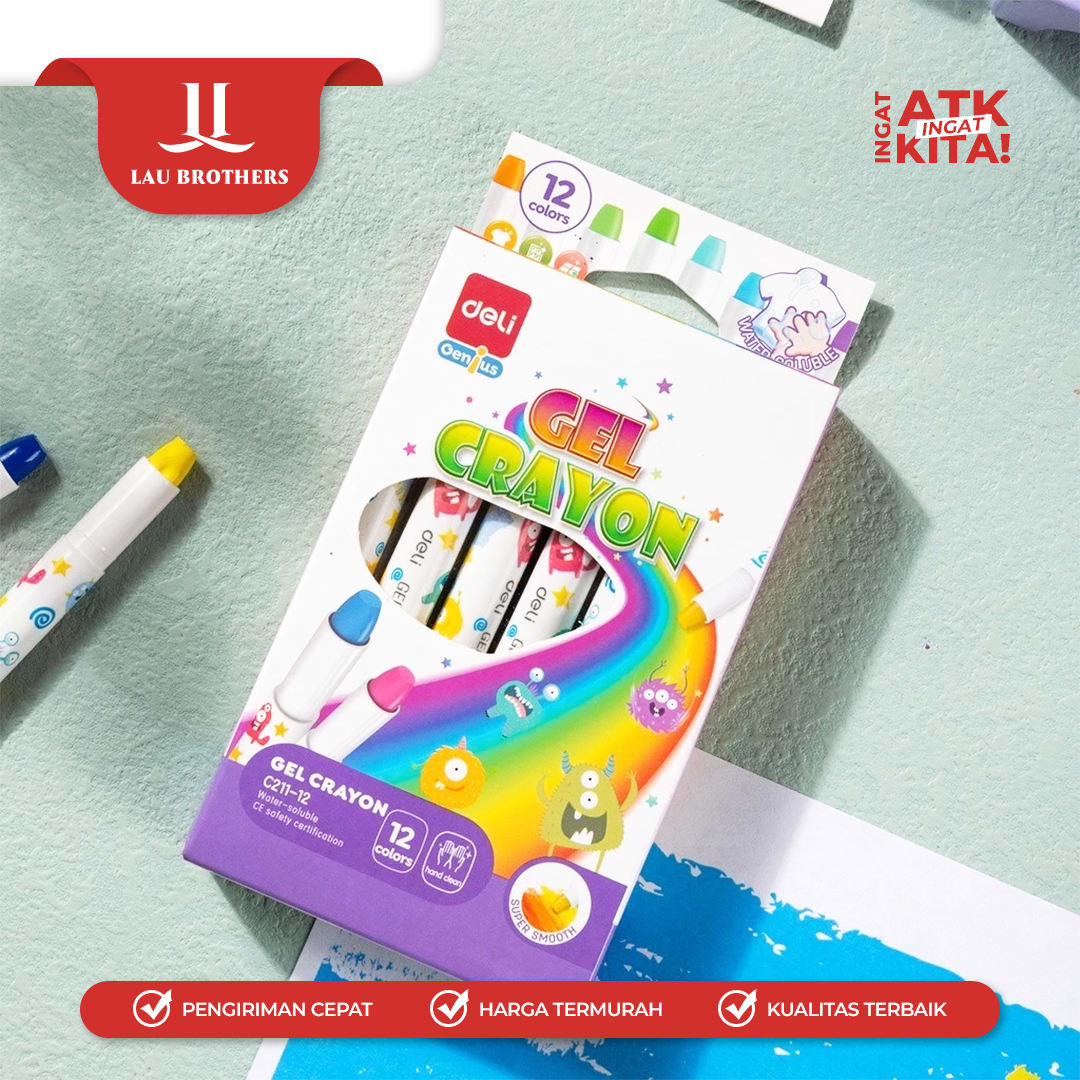 DELI KRAYON GEL/ GEL CRAYON 12 EC211-12 (1SET) - Image 4