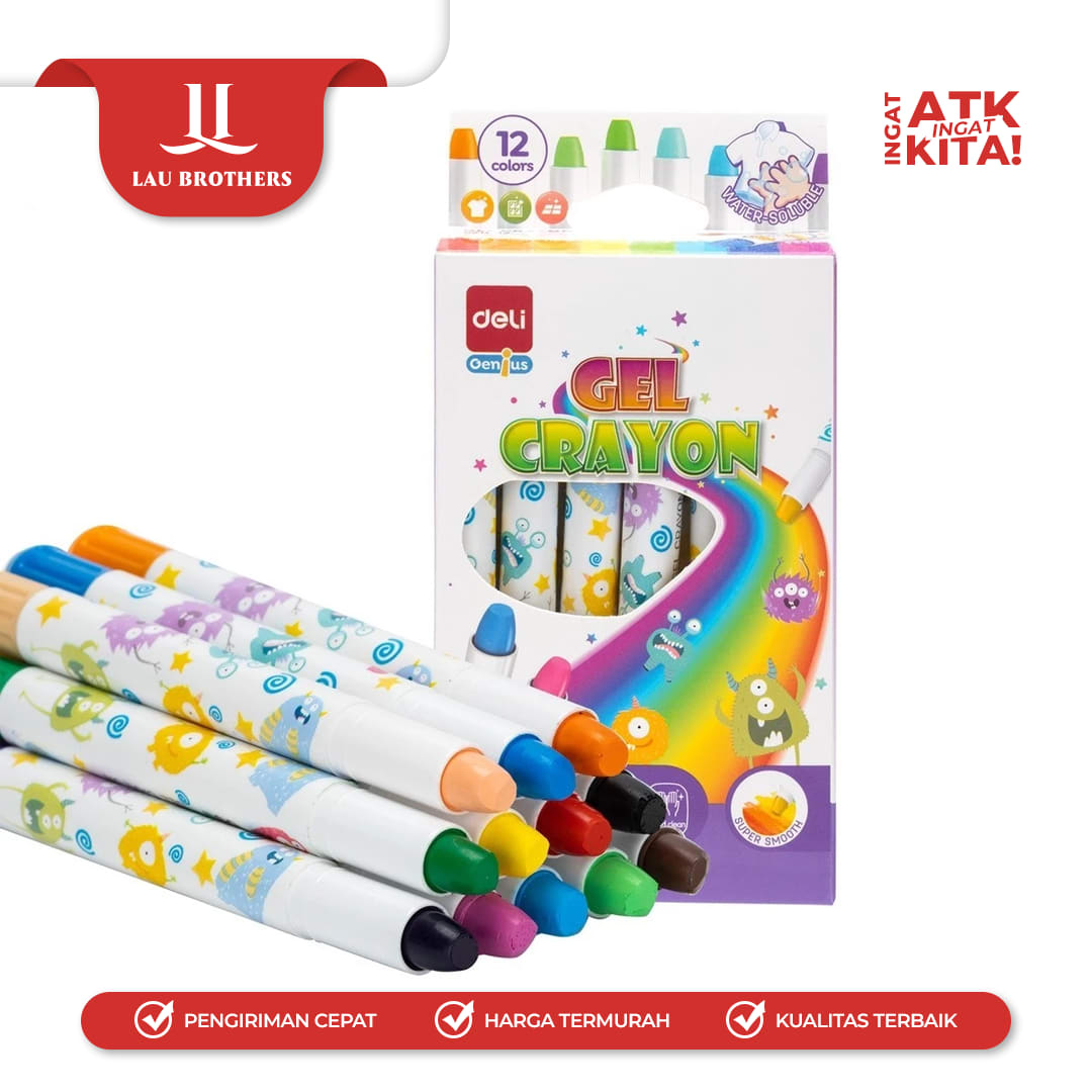 DELI KRAYON GEL/ GEL CRAYON 12 EC211-12 (1SET) - Image 2