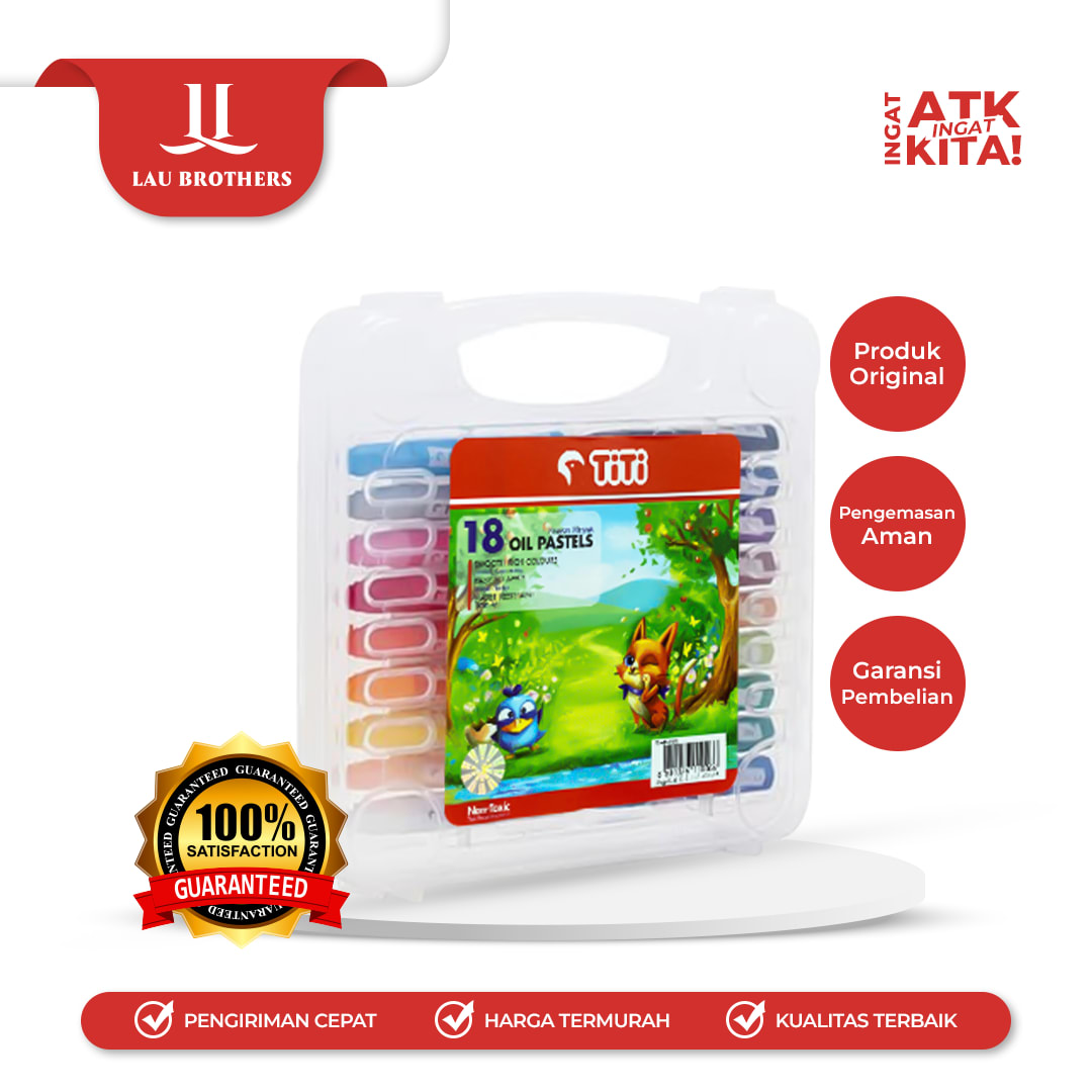 TITI KRAYON MINYAK/ CRAYON OIL PASTEL 18 TI-P-18S (1SET)