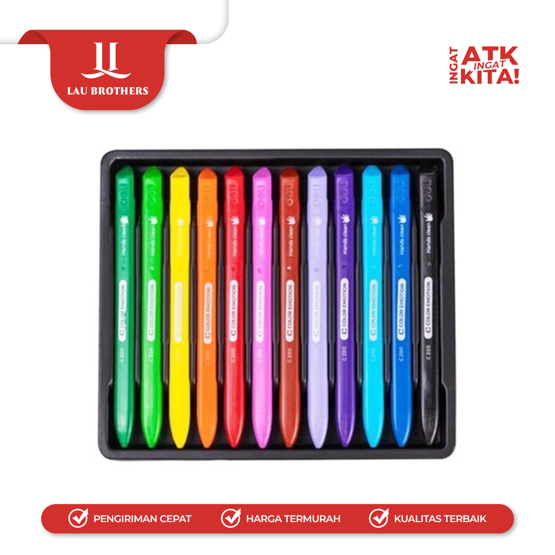DELI KRAYON PLASTIK/ PLASTIC CRAYON 12 EC20000 (1SET) - Image 2