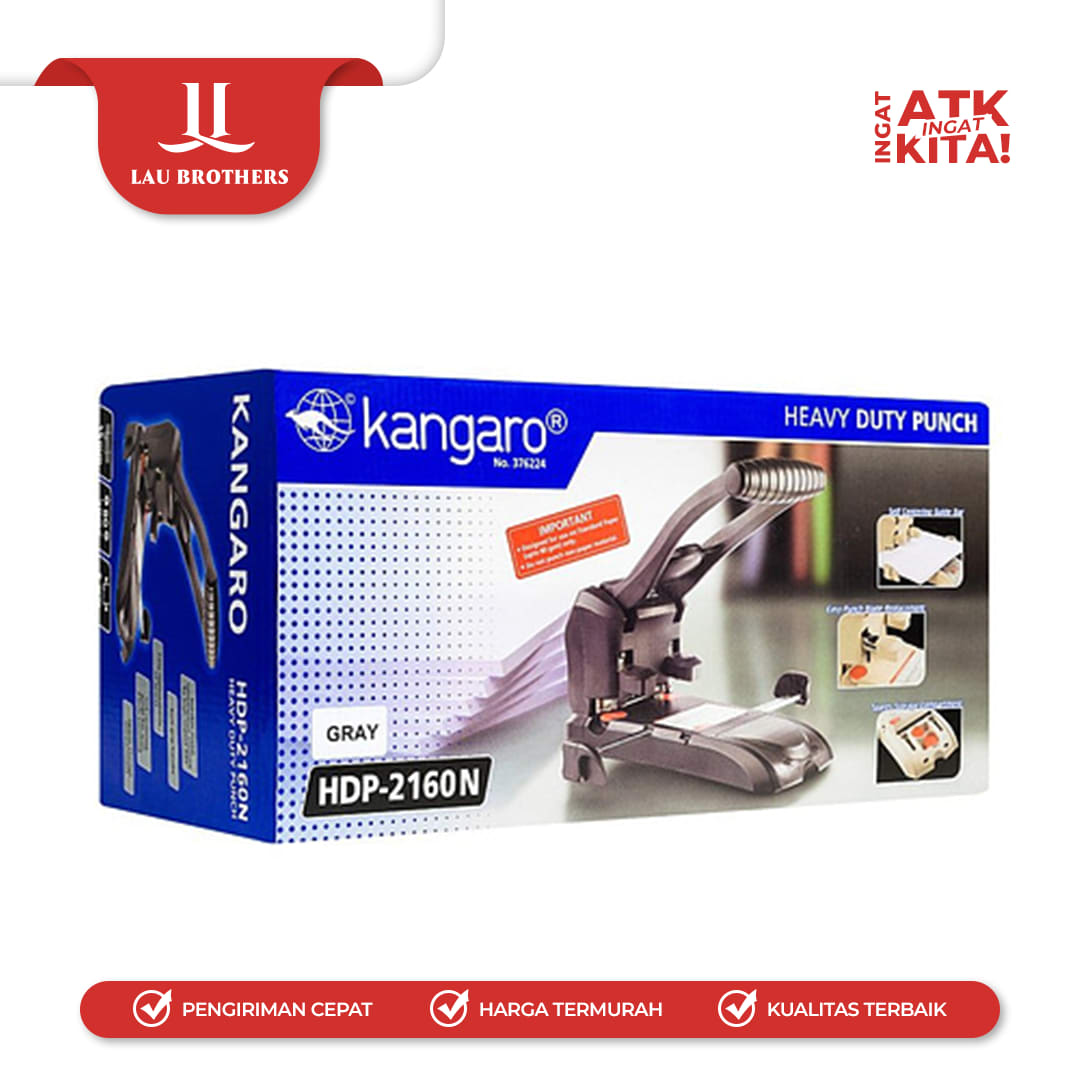 KANGARO PEMBOLONG KERTAS/ HEAVY DUTY PUNCH HOLDER HDP-2160N (1UNIT) - Image 2