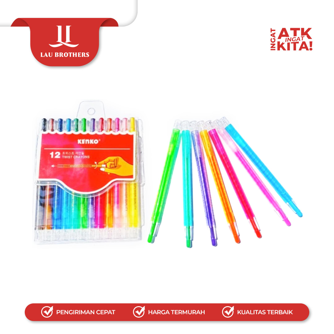 KENKO KRAYON PUTAR/ TWIST CRAYON 12 (1SET) - Image 2