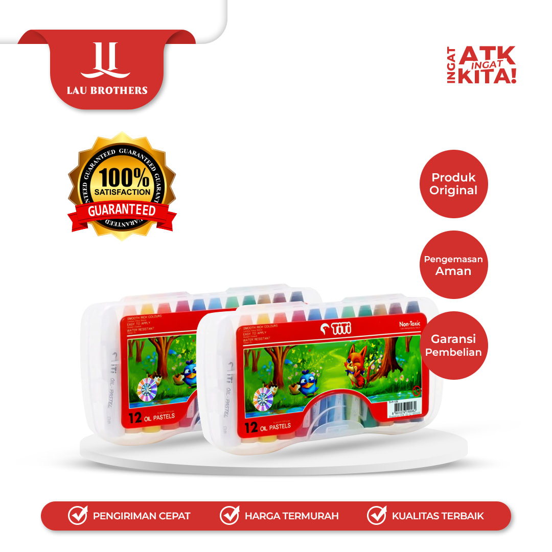 TITI KRAYON MINYAK/ CRAYON OIL PASTEL 12 TI-P-12S (1SET)