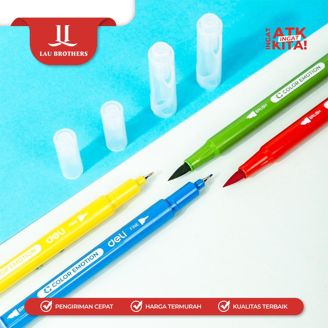 DELI PULPEN FELT DOUBLE-ENDED/ DOUBLE ENDED FELT PEN 12 EC151-12 (1SET) - Image 4