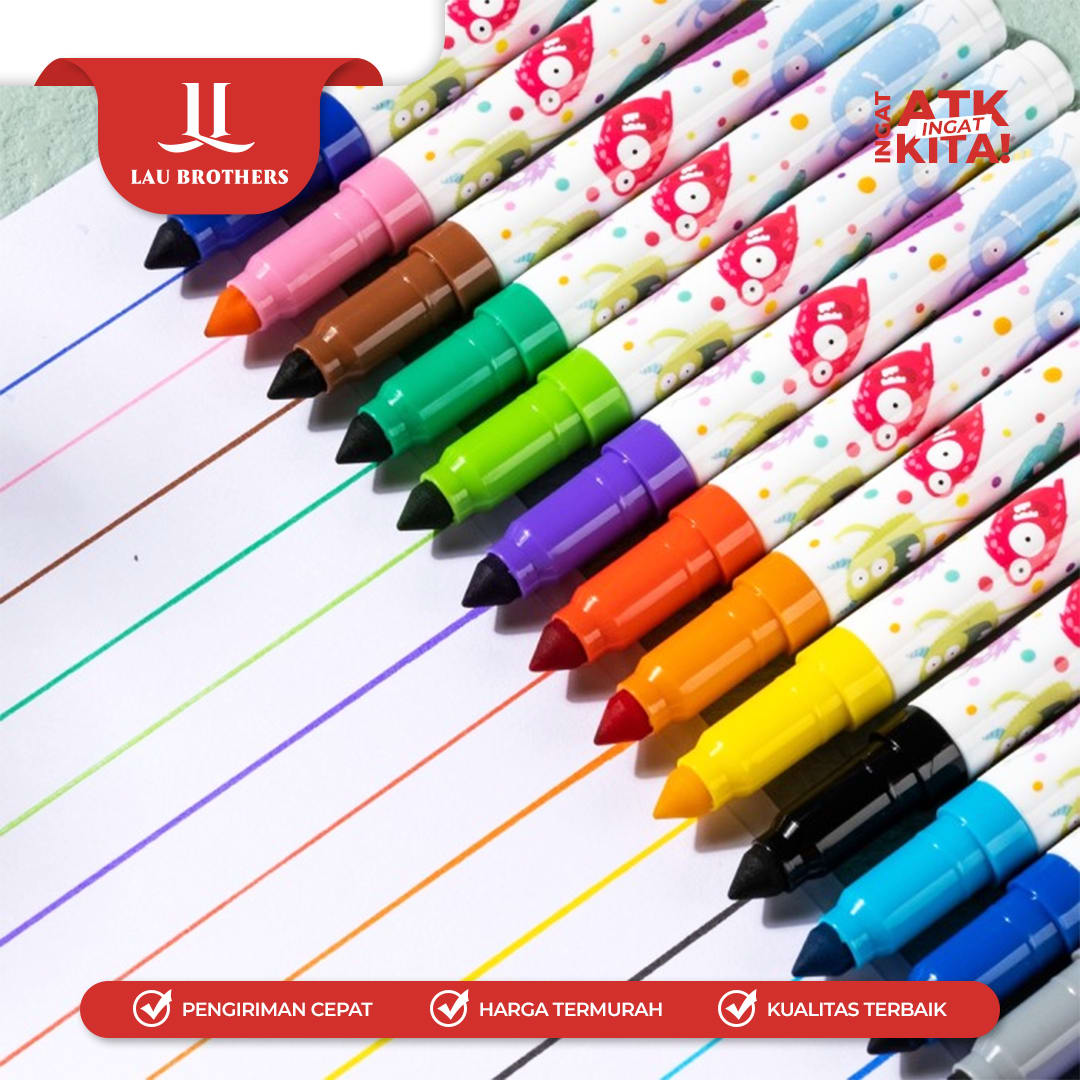 DELI SPIDOL SUPER WASHABLE/ SUPER WASHABLE MARKER 24 EC155-24 (1SET) - Image 4