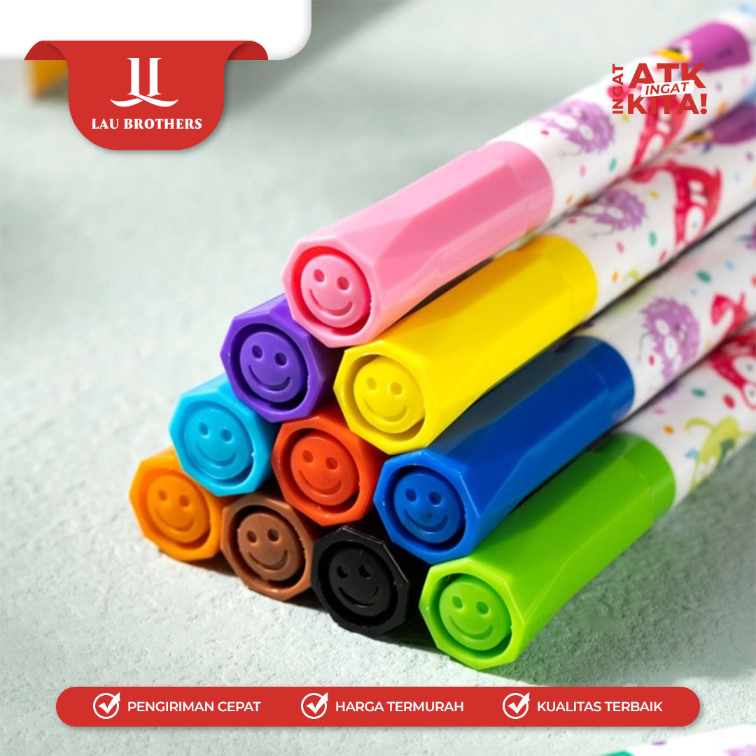 DELI SPIDOL SUPER WASHABLE/ SUPER WASHABLE MARKER 12 EC155-12 (1SET) - Image 3