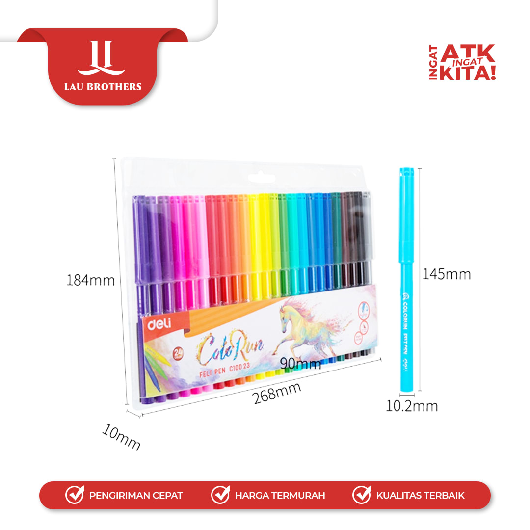 DELI PULPEN FELT/ FELT PEN 18 EC10023 (1SET) - Image 2