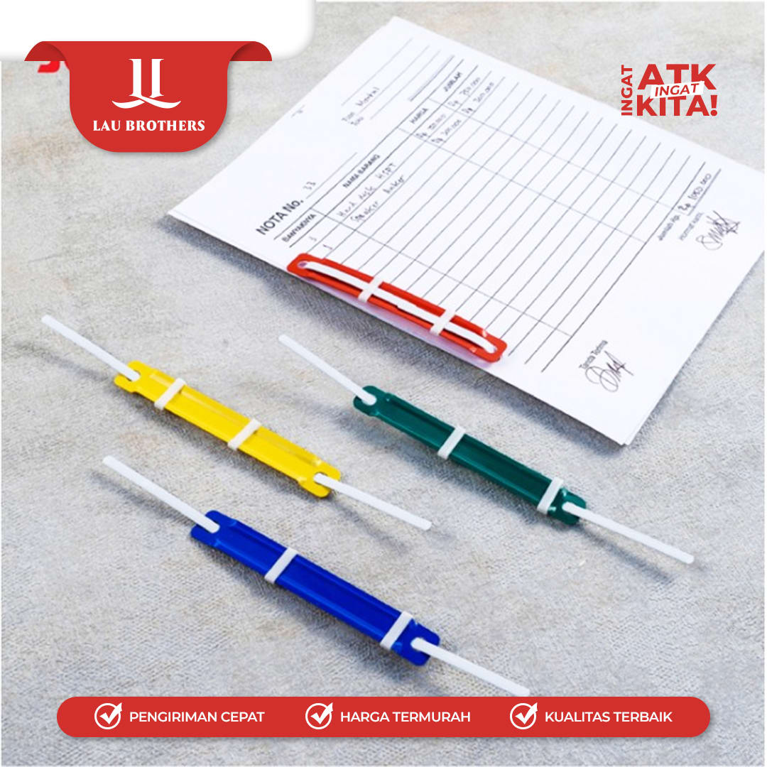 KENKO PENGIKAT KERTAS/ PAPER FASTENER ACCO PLASTIK PF-50C (1PACK) - Image 3
