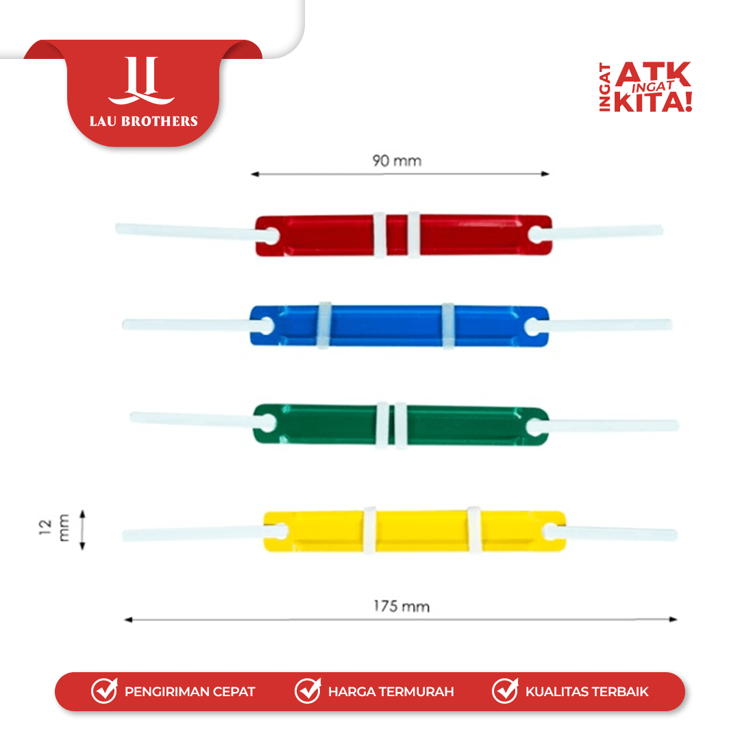 KENKO PENGIKAT KERTAS/ PAPER FASTENER ACCO PLASTIK PF-50C (1PACK) - Image 2