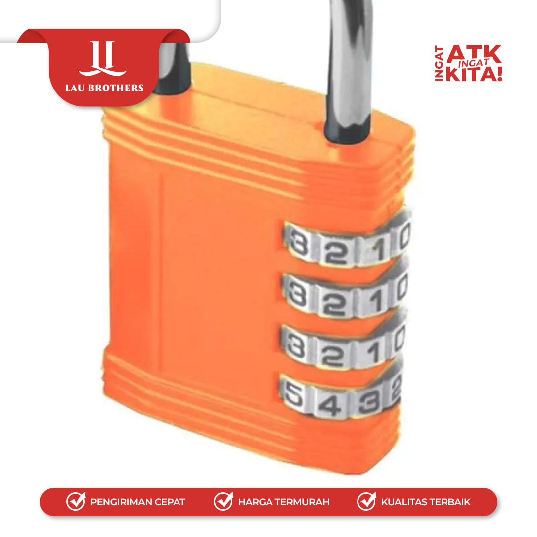 KRISBOW GEMBOK/ HEAVY DUTY LOCK 4-DIAL (1PC) - Image 2