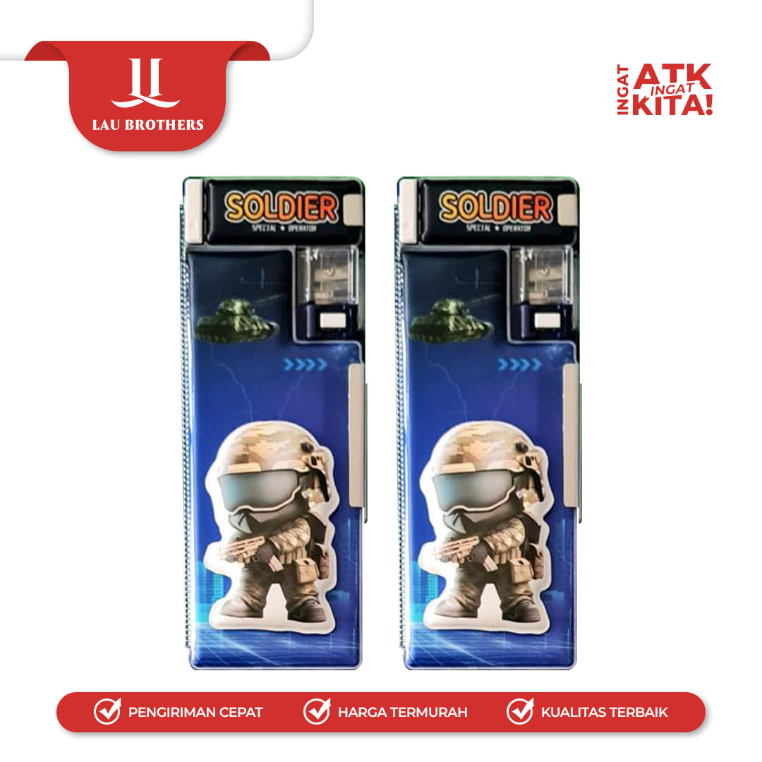 XIAOLINGJING TEMPAT PENSIL MAGNET SOLDIER 35306-A (1PC) - Image 4
