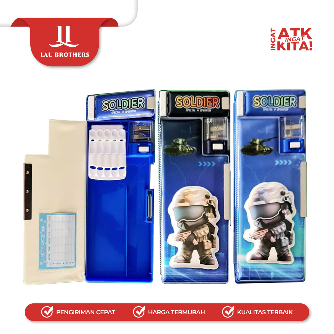 XIAOLINGJING TEMPAT PENSIL MAGNET SOLDIER 35306-A (1PC) - Image 2