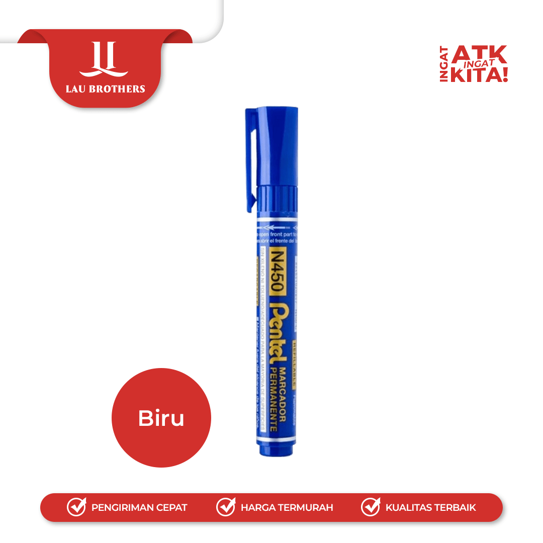 PENTEL SPIDOL PERMANENT/ PERMANENT MARKER N450 (1PC) - Image 5