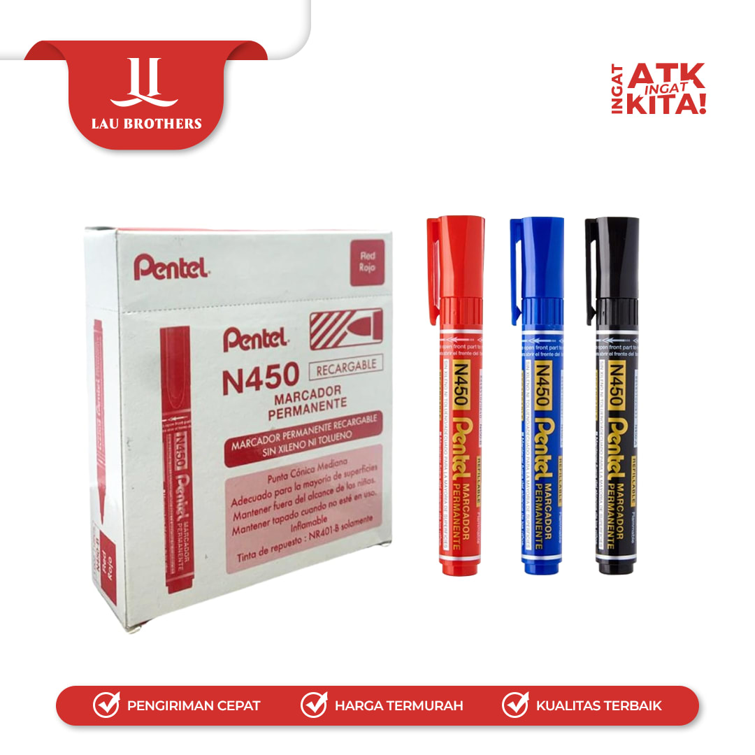 PENTEL SPIDOL PERMANENT/ PERMANENT MARKER N450 (1PC) - Image 2