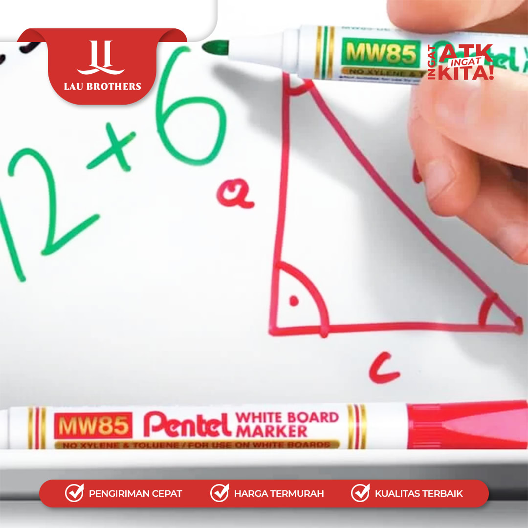 PENTEL SPIDOL PAPAN TULIS/ WHITEBOARD MARKER MW85 (1PC) - Image 4