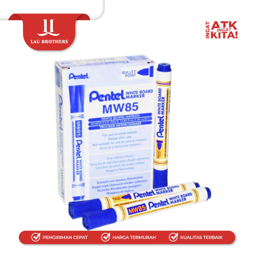 PENTEL SPIDOL PAPAN TULIS/ WHITEBOARD MARKER MW85 (1PC) - Image 3