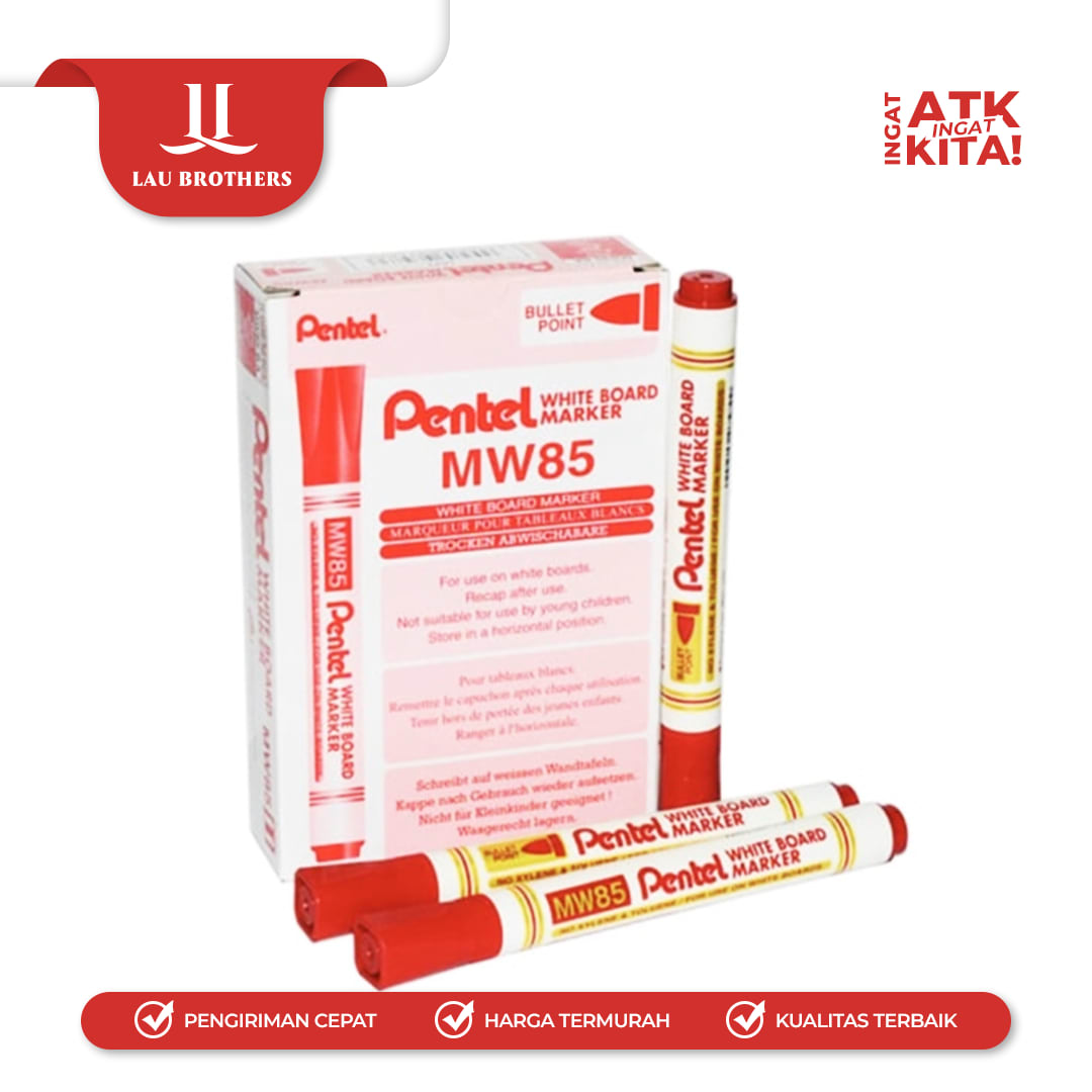 PENTEL SPIDOL PAPAN TULIS/ WHITEBOARD MARKER MW85 (1PC) - Image 2