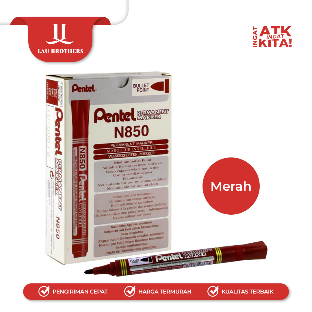 PENTEL SPIDOL PERMANENT/ PERMANENT MARKER N850 (1PC) - Image 5