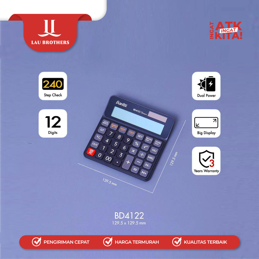 BANTEX KALKULATOR BD4122 (1PC) - Image 4