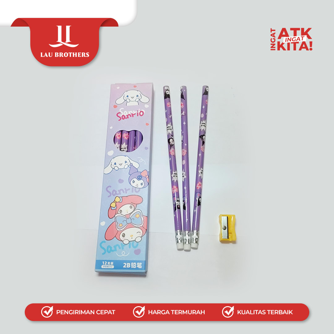 ZBANG PENSIL 2B SANRIO 3691 (1LSN/ 12PCS) - Image 7
