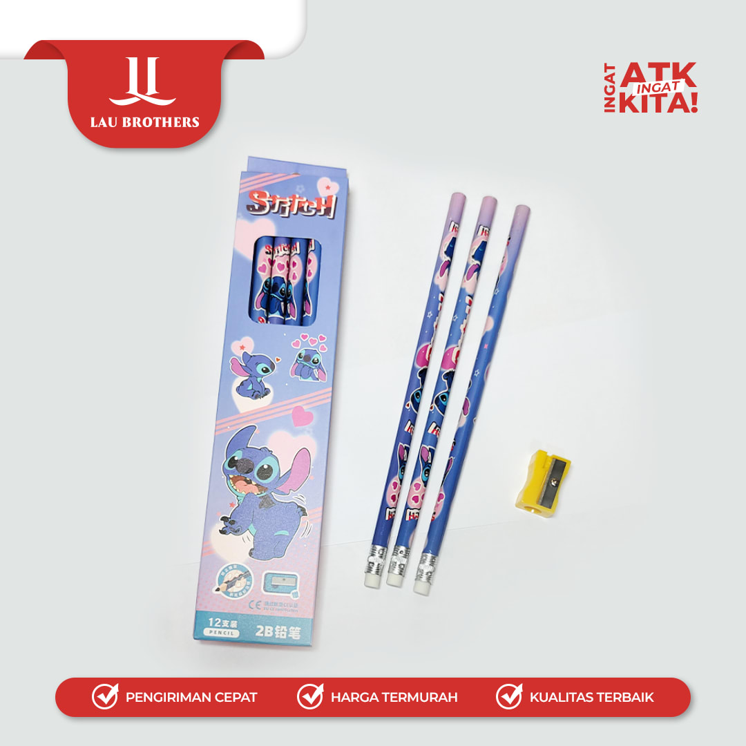 ZBANG PENSIL 2B STITCH 3709 (1LSN/ 12PCS) - Image 5