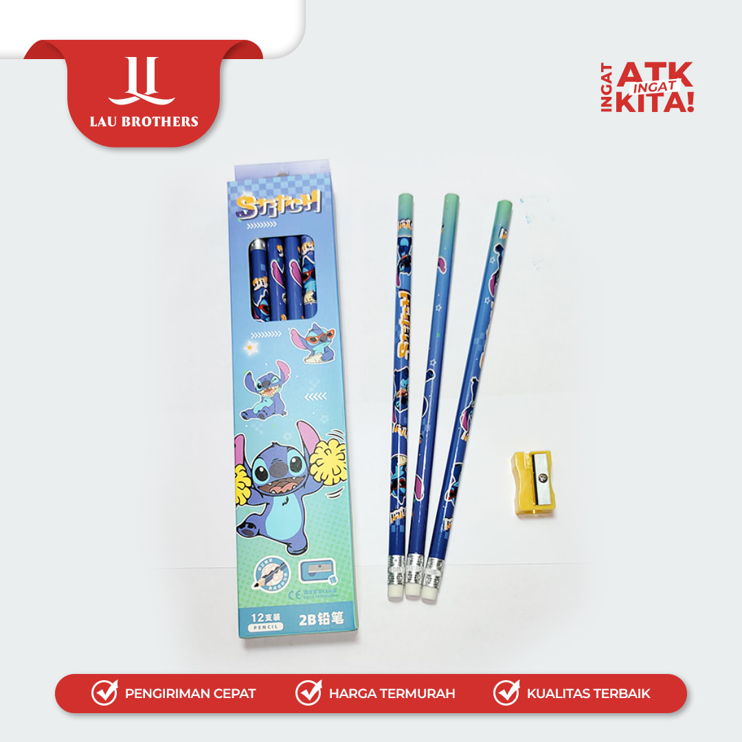 ZBANG PENSIL 2B STITCH 3709 (1LSN/ 12PCS) - Image 6