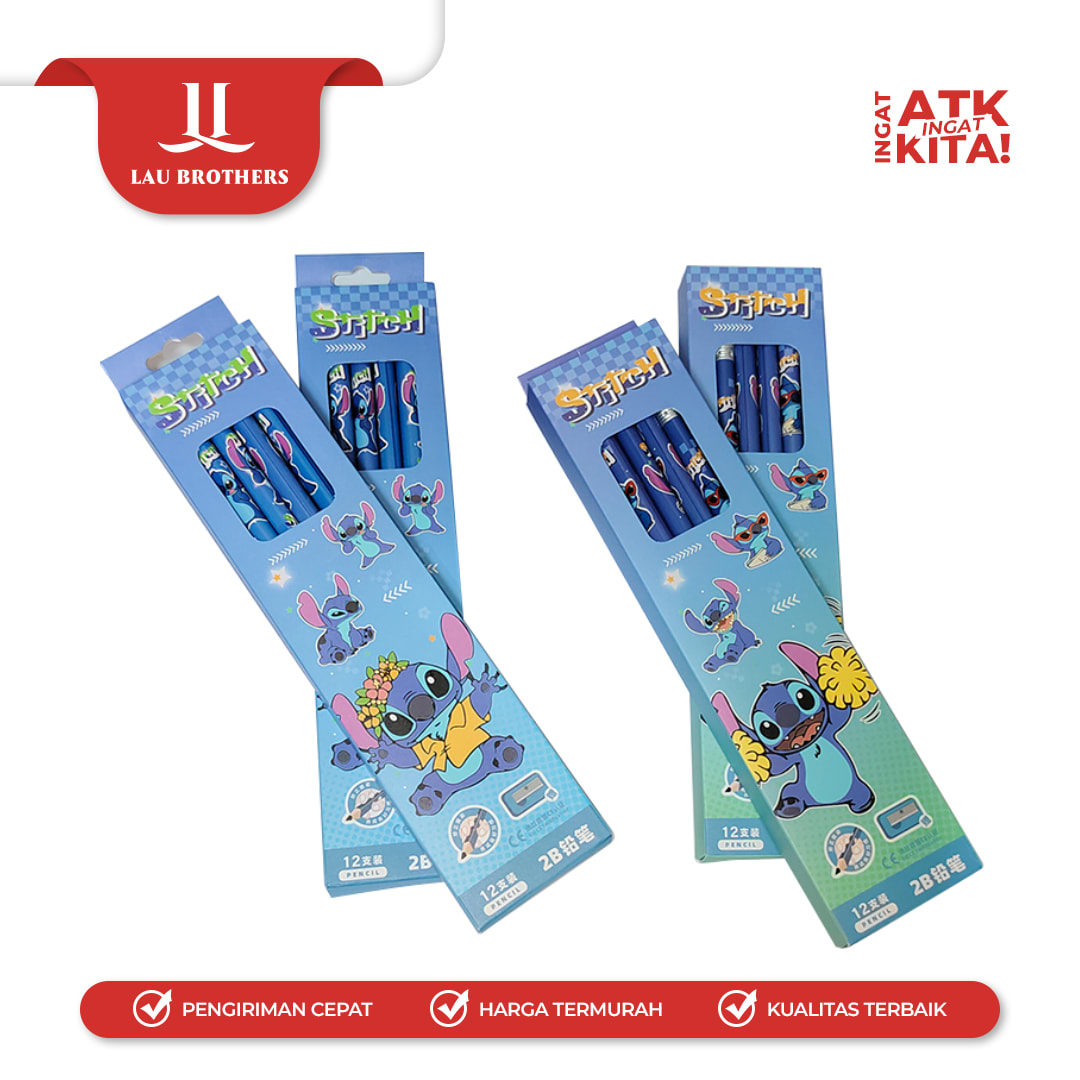 ZBANG PENSIL 2B STITCH 3709 (1LSN/ 12PCS) - Image 3