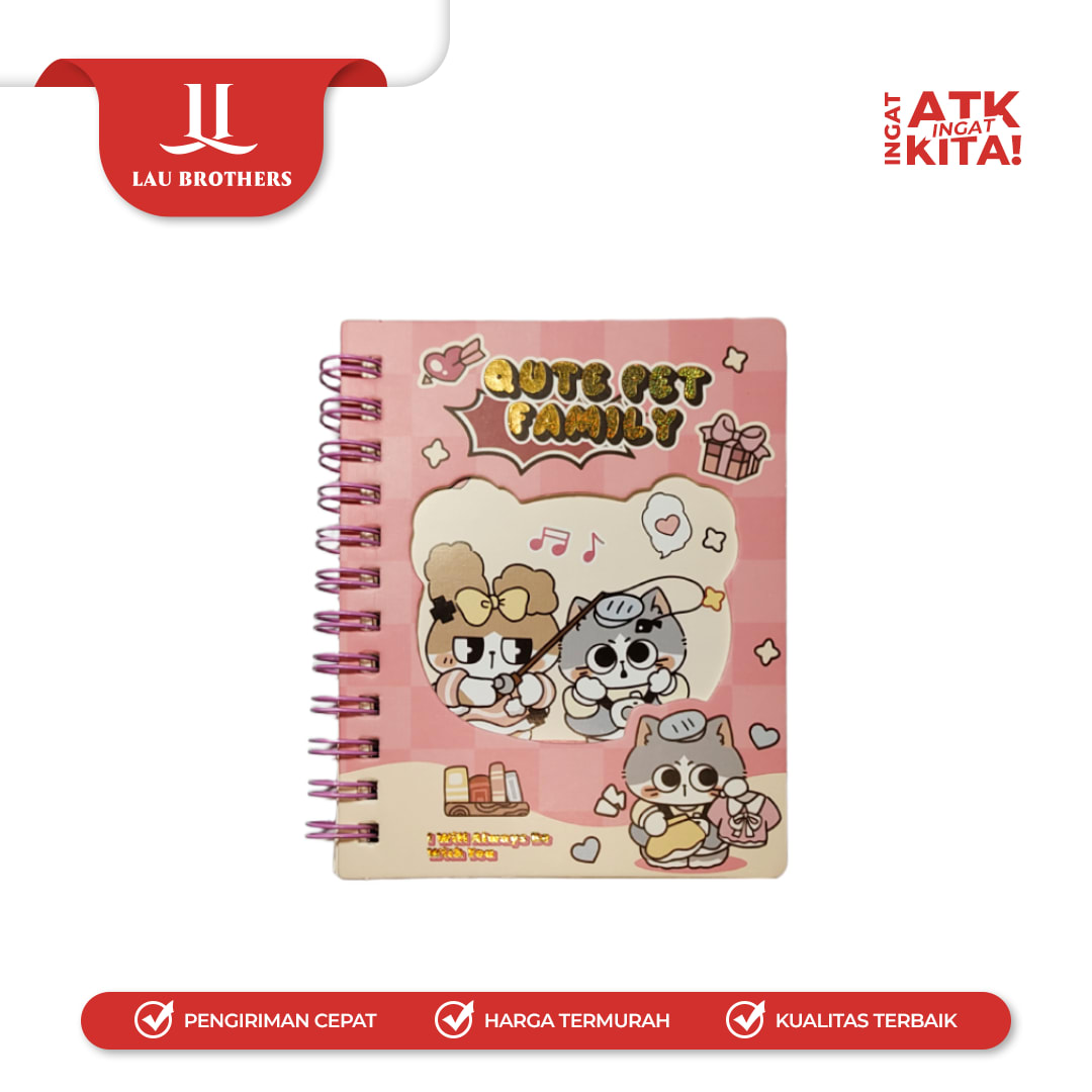 DEPAI BUKU DIARY QUTE PET FAMILY 888-40 (1PC) - Image 5