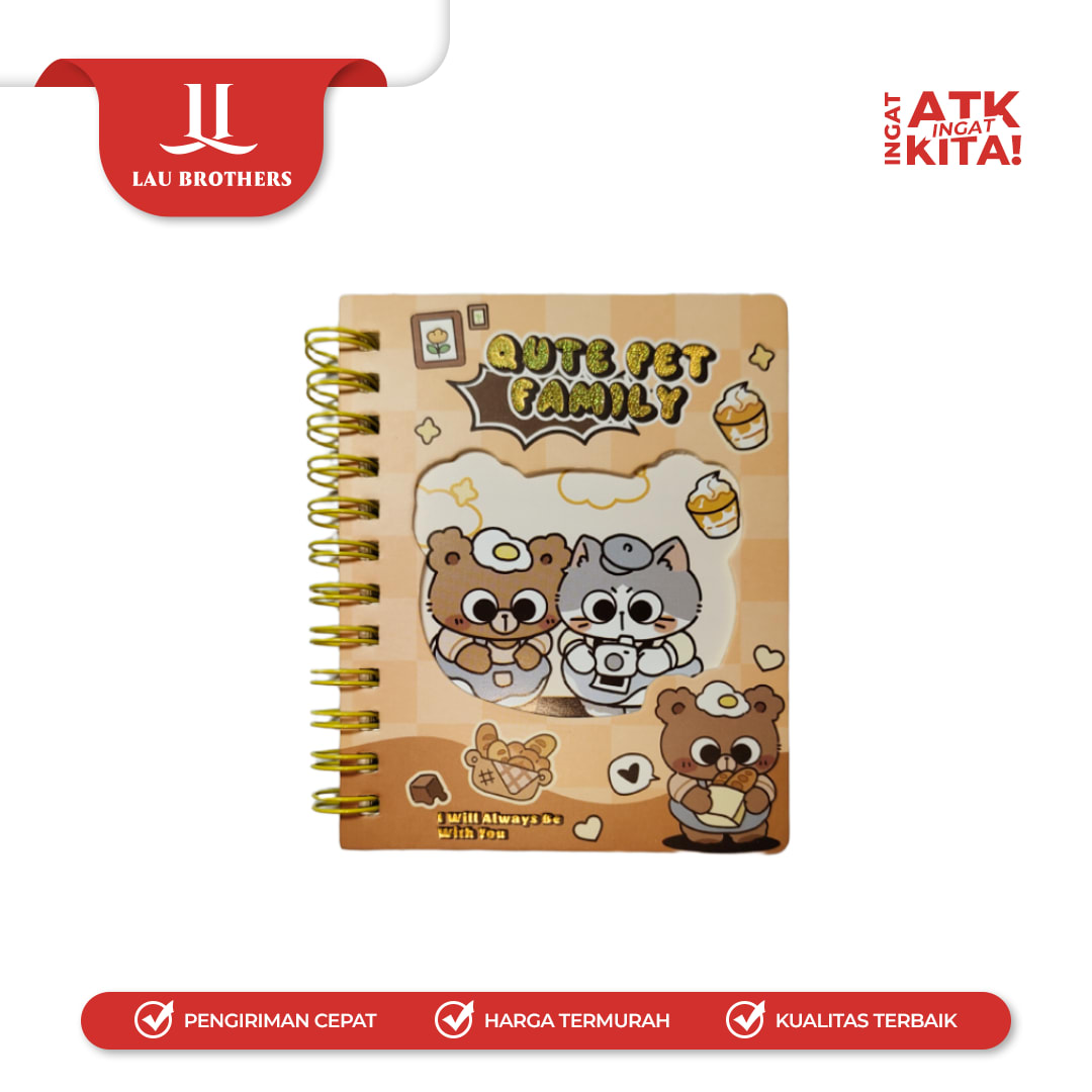 DEPAI BUKU DIARY QUTE PET FAMILY 888-40 (1PC) - Image 4