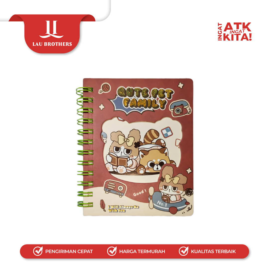 DEPAI BUKU DIARY QUTE PET FAMILY 888-40 (1PC) - Image 6