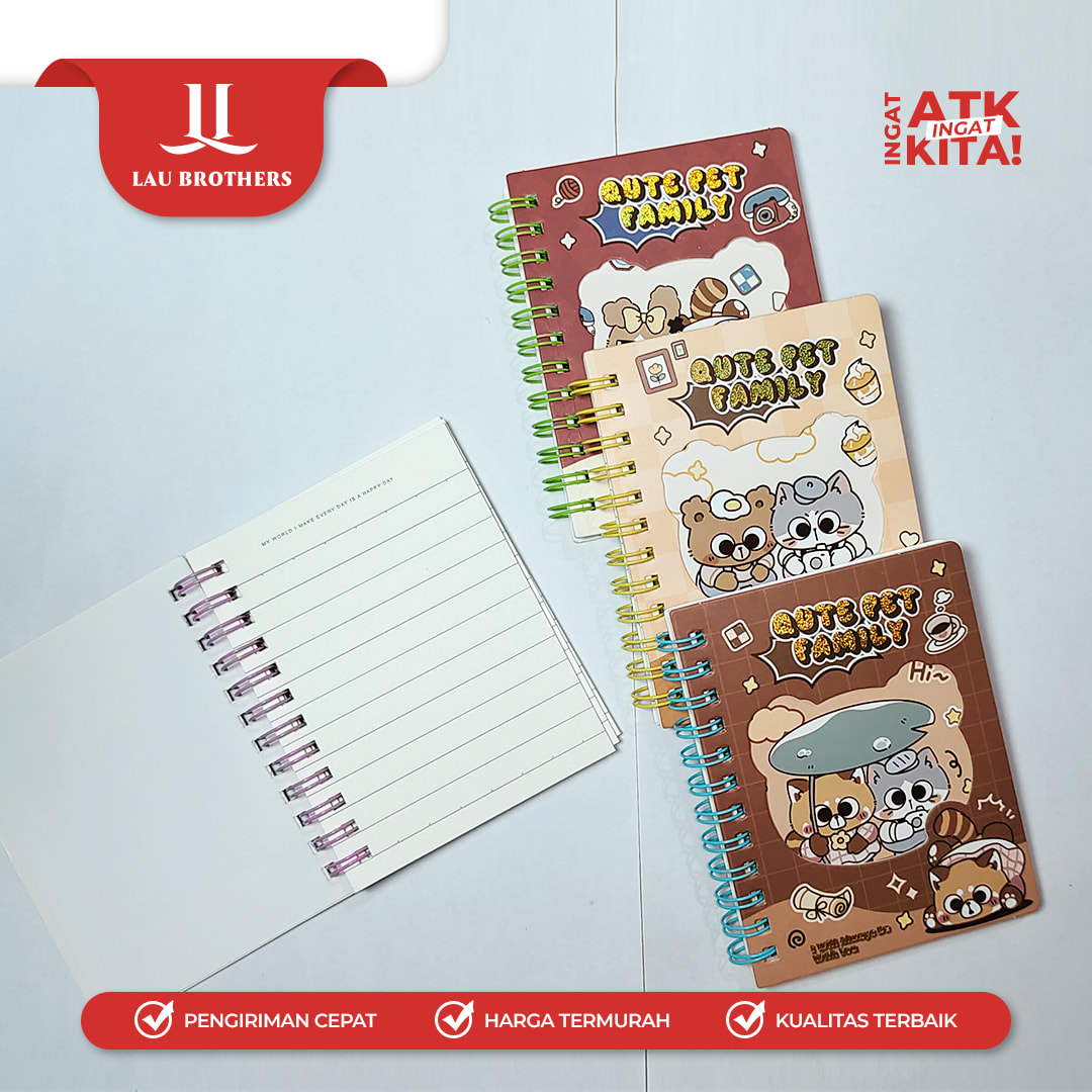 DEPAI BUKU DIARY QUTE PET FAMILY 888-40 (1PC) - Image 2