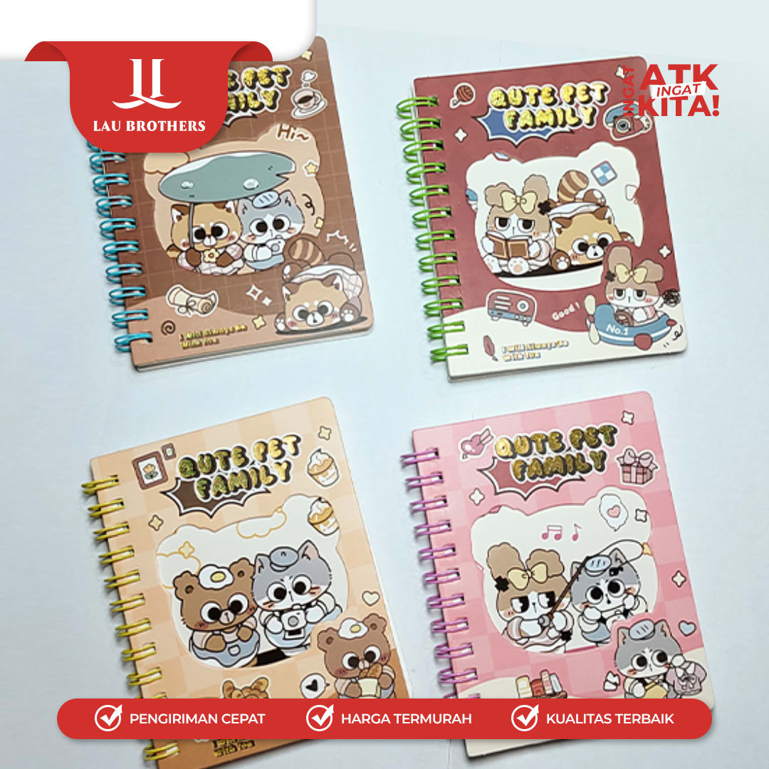 DEPAI BUKU DIARY QUTE PET FAMILY 888-40 (1PC) - Image 3