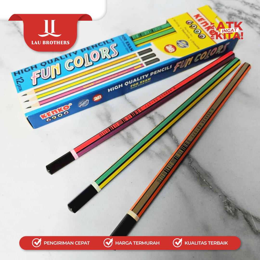 KENKO PENSIL 2B-6900 FUN COLORS (1LSN/ 12PCS) - Image 5