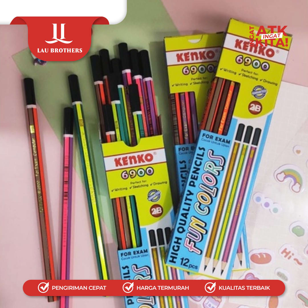 KENKO PENSIL 2B-6900 FUN COLORS (1LSN/ 12PCS) - Image 7