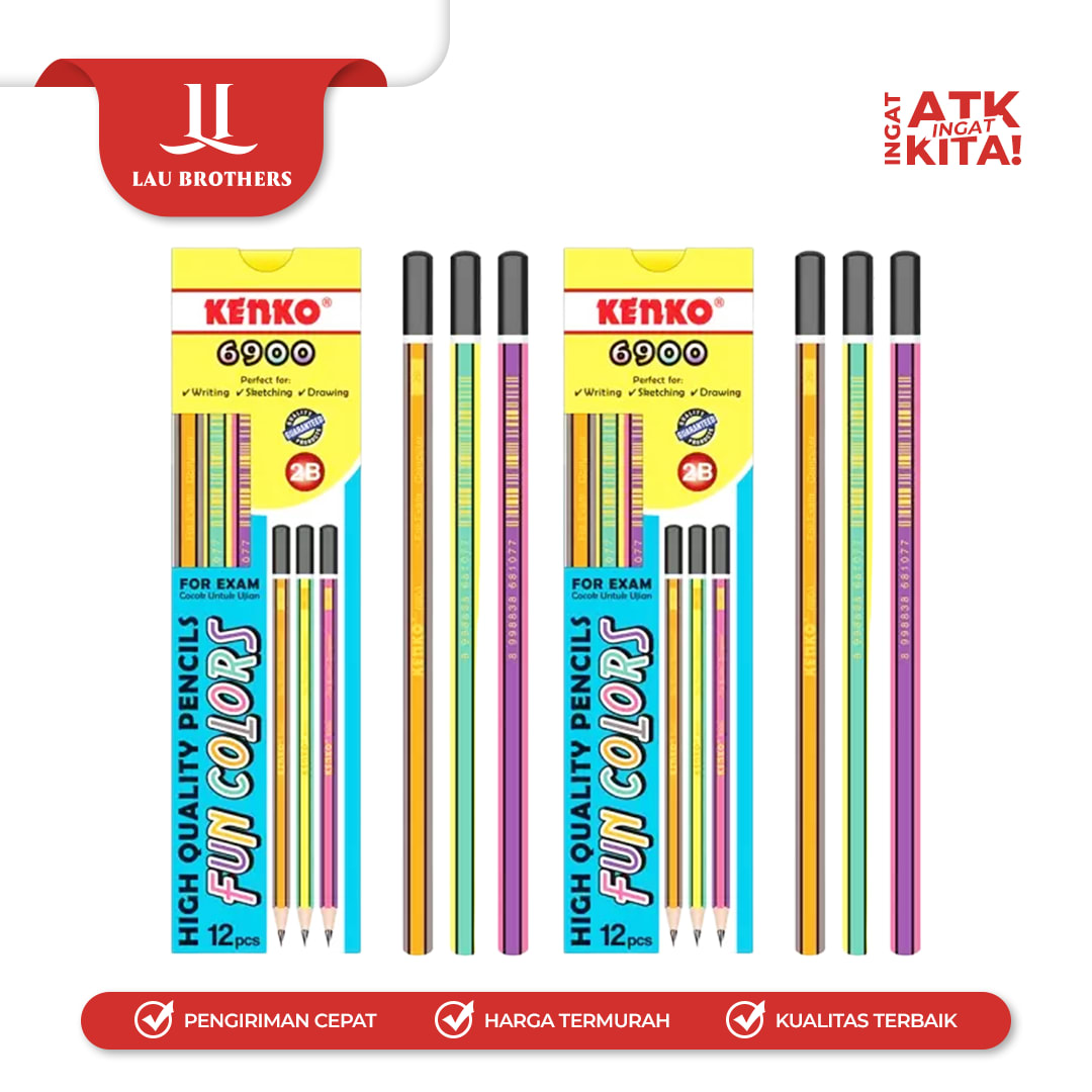 KENKO PENSIL 2B-6900 FUN COLORS (1LSN/ 12PCS) - Image 4
