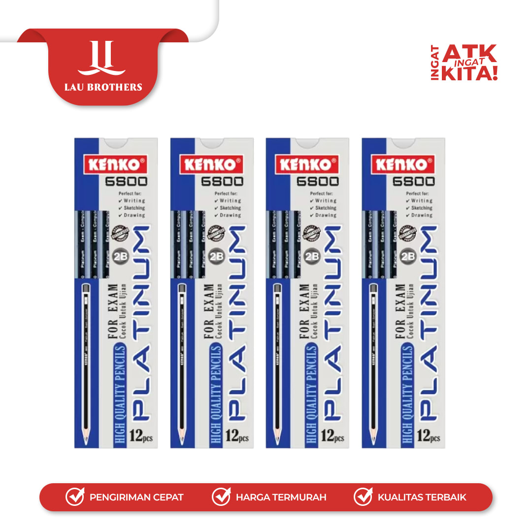KENKO PENSIL 2B-6800 PLATINUM (1LSN/ 12PCS) - Image 5