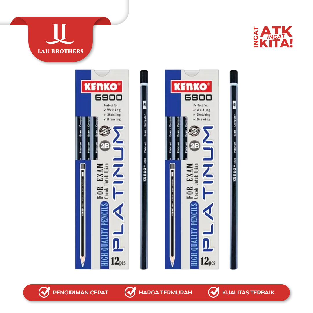 KENKO PENSIL 2B-6800 PLATINUM (1LSN/ 12PCS) - Image 2