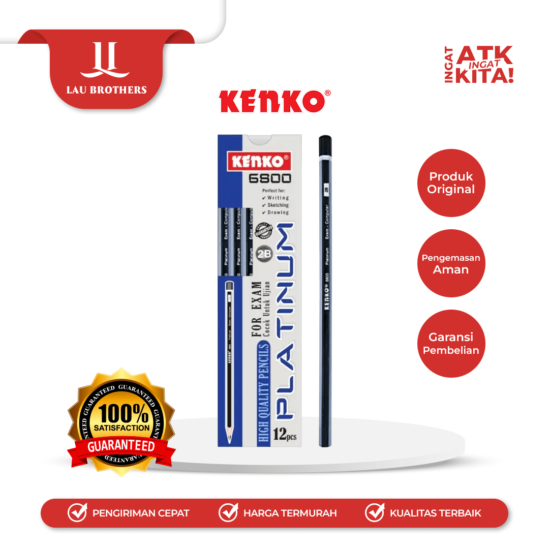 KENKO PENSIL 2B-6800 PLATINUM (1LSN/ 12PCS)