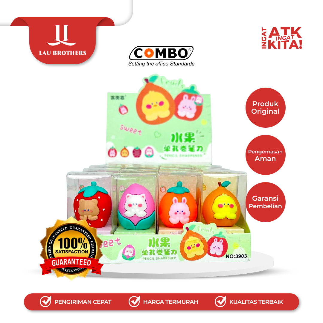 COMBO RAUTAN TANGAN/ PENCIL SHARPENER SWEET FRUIT 3903 (1PC)