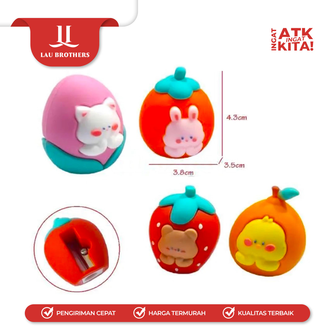 COMBO RAUTAN TANGAN/ PENCIL SHARPENER SWEET FRUIT 3903 (1PC) - Image 3