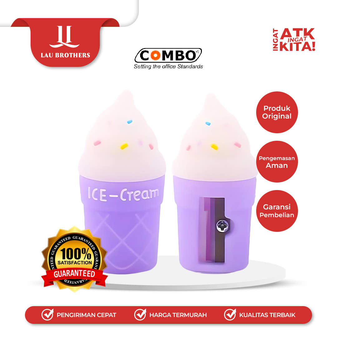 COMBO RAUTAN TANGAN/ PENCIL SHARPENER ICE CREAM 3807 (1PC)