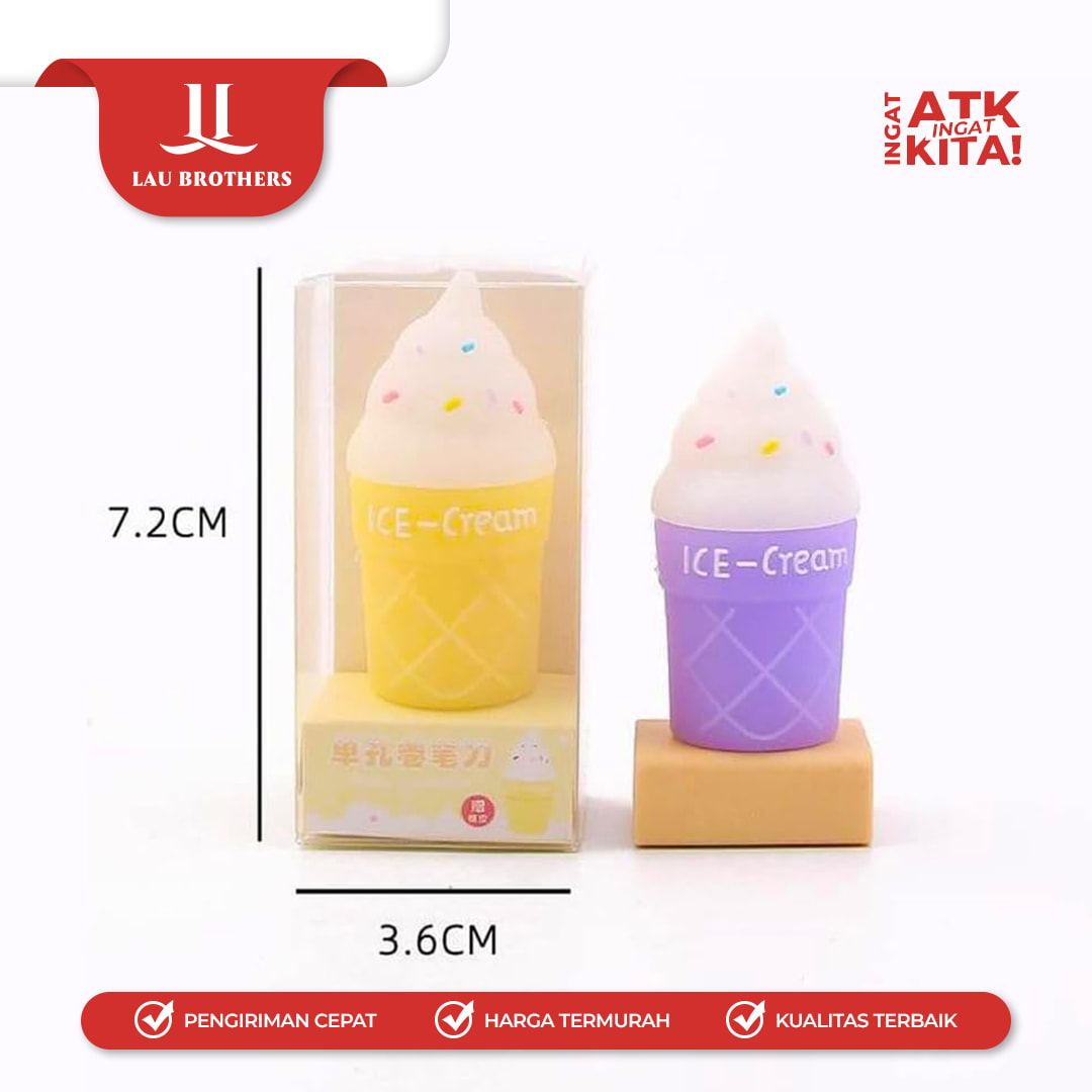 COMBO RAUTAN TANGAN/ PENCIL SHARPENER ICE CREAM 3807 (1PC) - Image 4