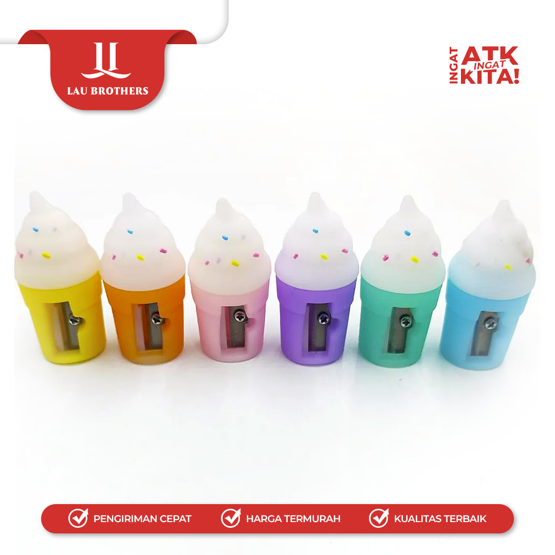 COMBO RAUTAN TANGAN/ PENCIL SHARPENER ICE CREAM 3807 (1PC) - Image 6