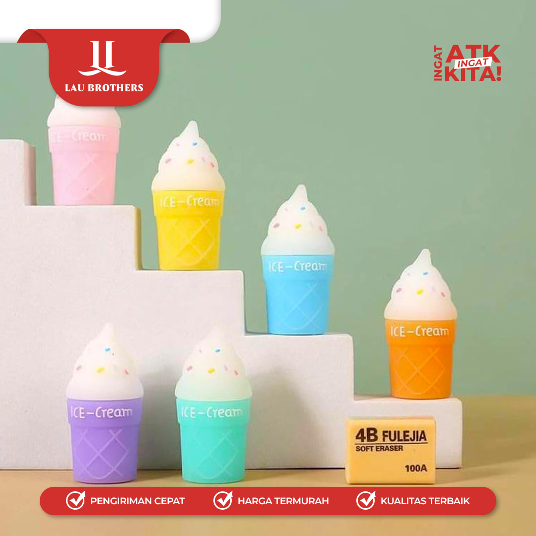 COMBO RAUTAN TANGAN/ PENCIL SHARPENER ICE CREAM 3807 (1PC) - Image 2